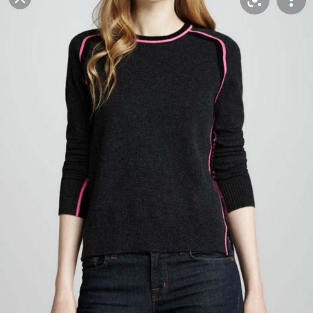 Autumn cashmere hi-lo racing stripe Sz S